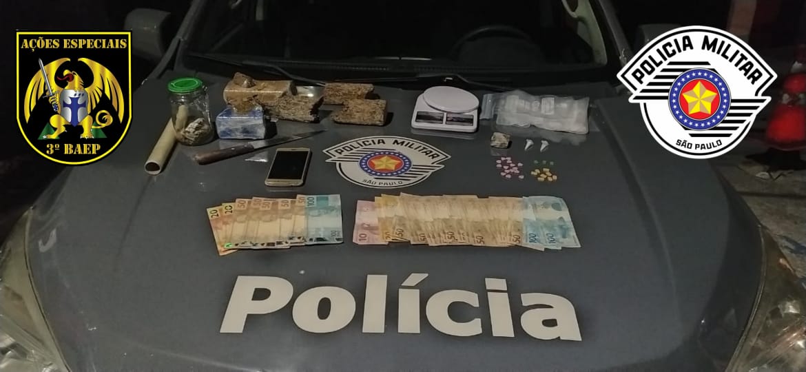 tres sao presos trafico de drogas