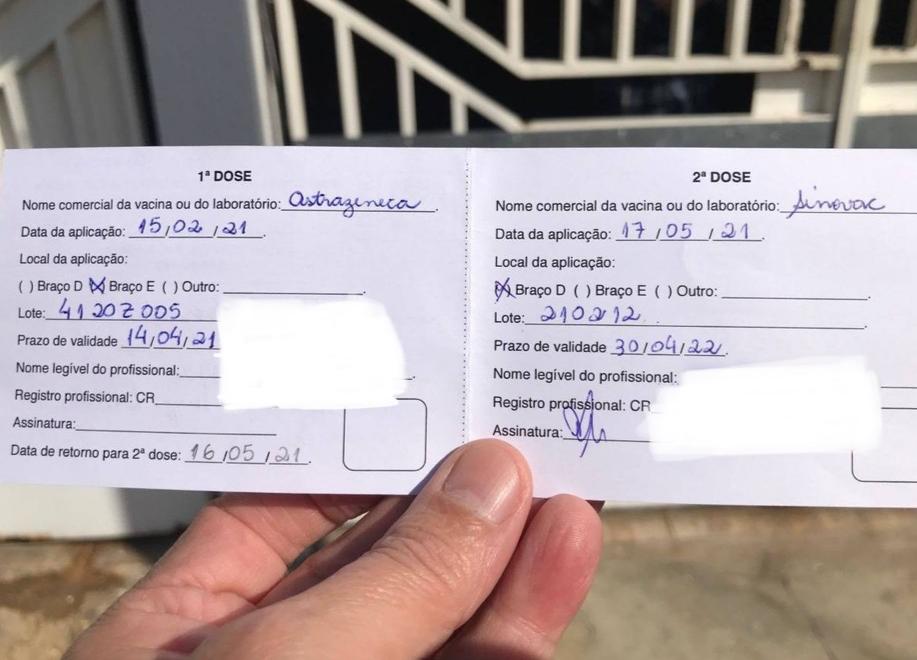 Idoso é vacinado contra Covid-19 com doses diferentes em São José dos Campos