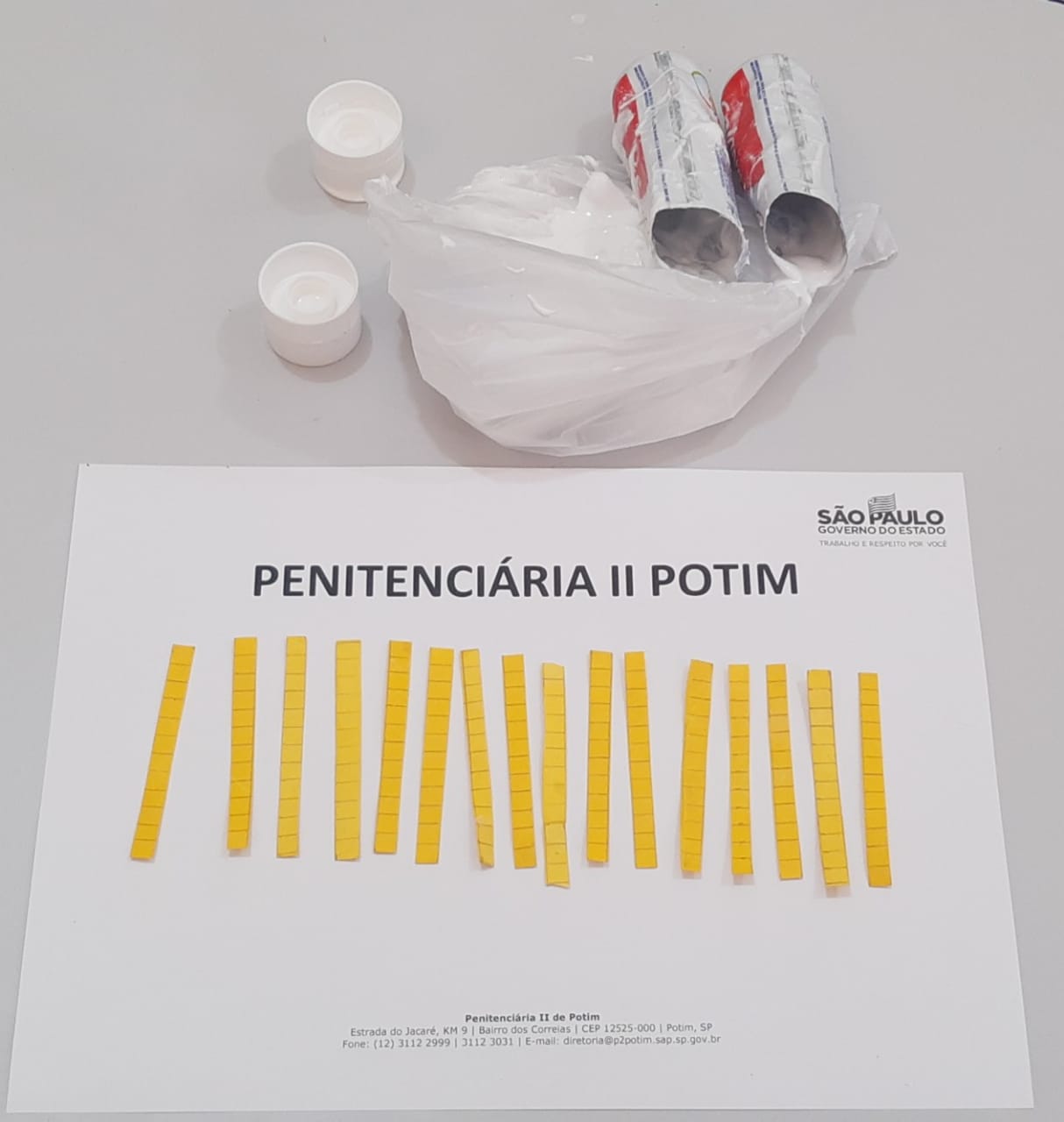Servidores encontram droga escondida dentro de creme dental na penitenciária de Potim