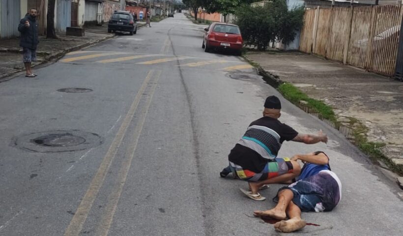homem baleado