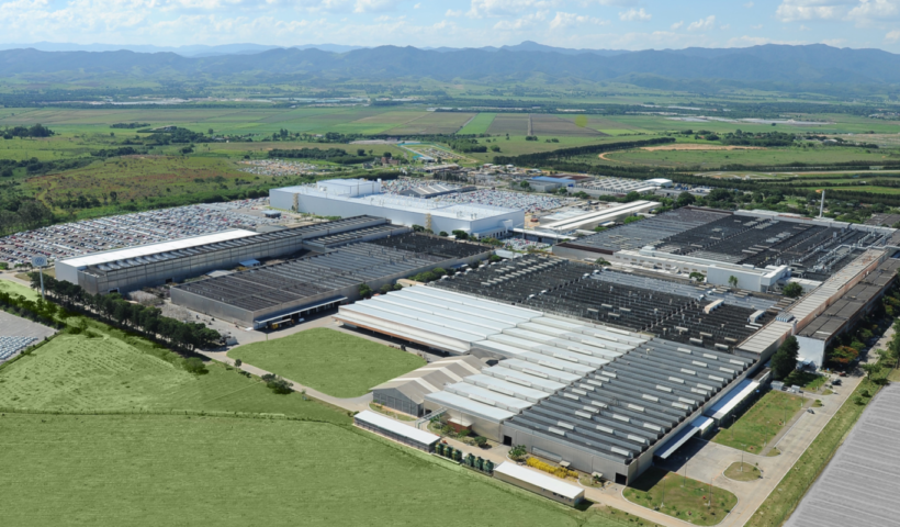 Imagem aérea da Volkswagen de Taubaté, que pode abrir 150 vagas de emprego