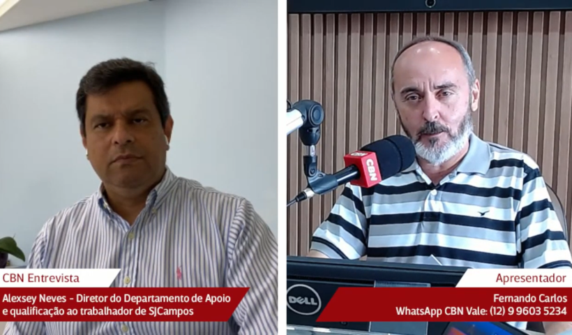 Alexsey Neves, diretor do PAT SJC comenta sobre vagas de emprego no programa Qualifica