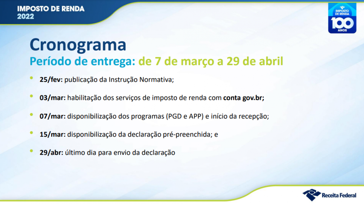 entrega do imposto de renda segue até o fim do mês de abril