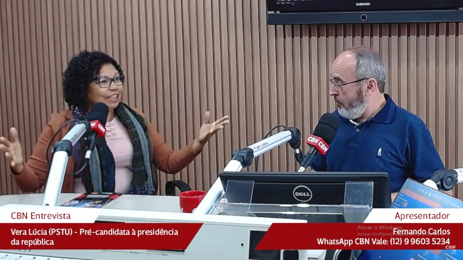 Vera Lúcia (PSTU) pré-candidata à presidência comenta seu programa de governo na CBN Vale