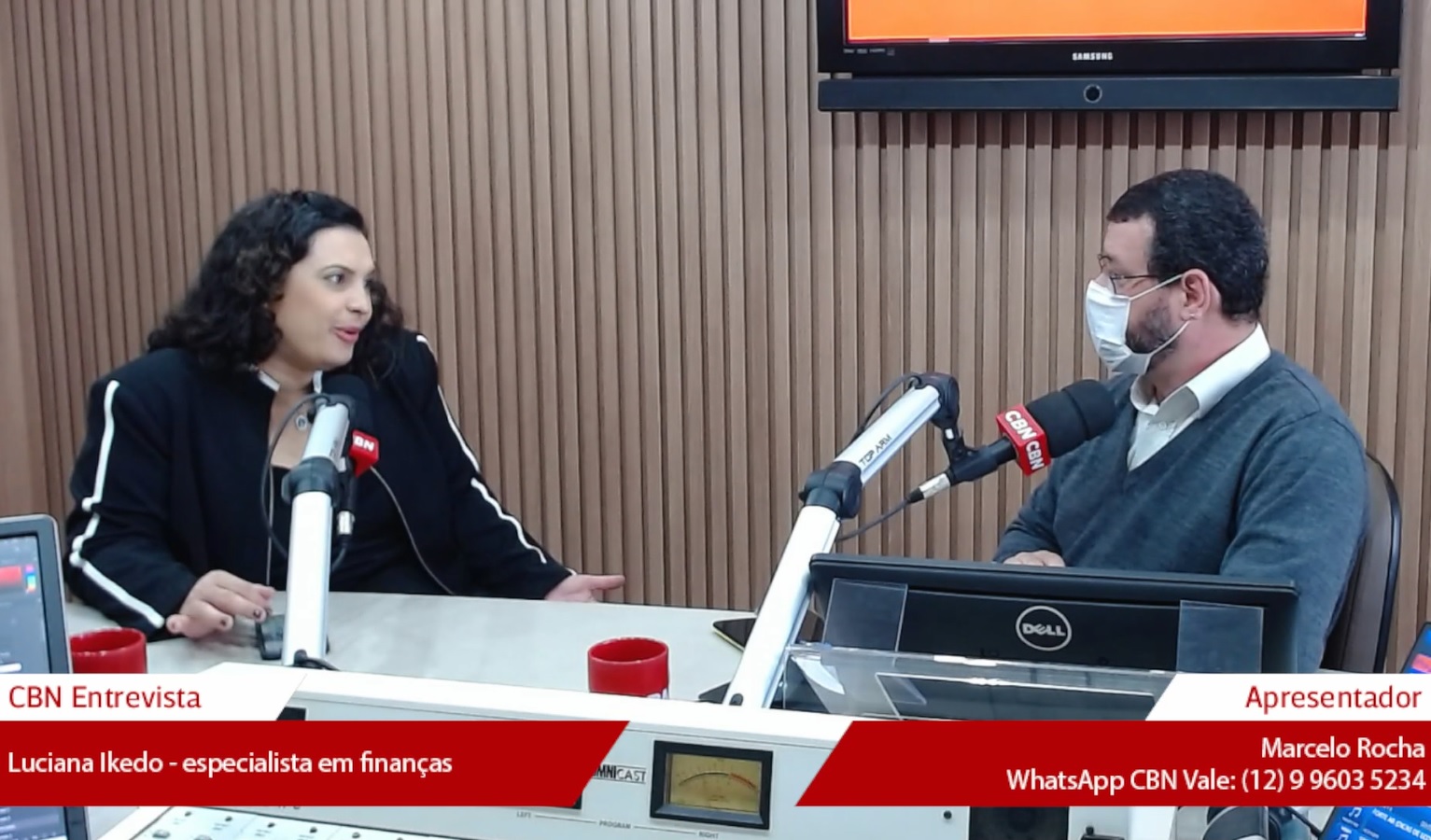 Luciana Ikedo é entrevistada por Marcelo Rocha falando sobre investimentos pessoais