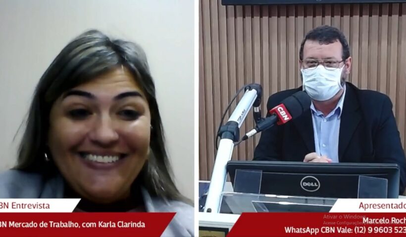 colunista mercado de trabalho karla clarinda e apresentador marcelo rocha