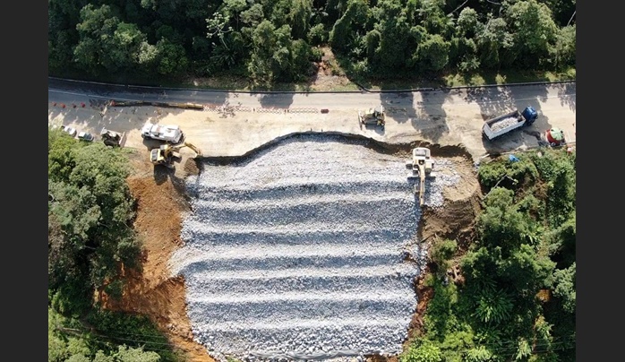 CCR RioSP libera obra de recuperação no km 33,6 em Ubatuba