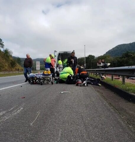 motociclista morre em acidente na dom pedro