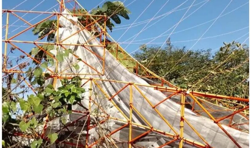 Balão que caiu em Monteiro Lobato. Grupo de baloeiros foi preso