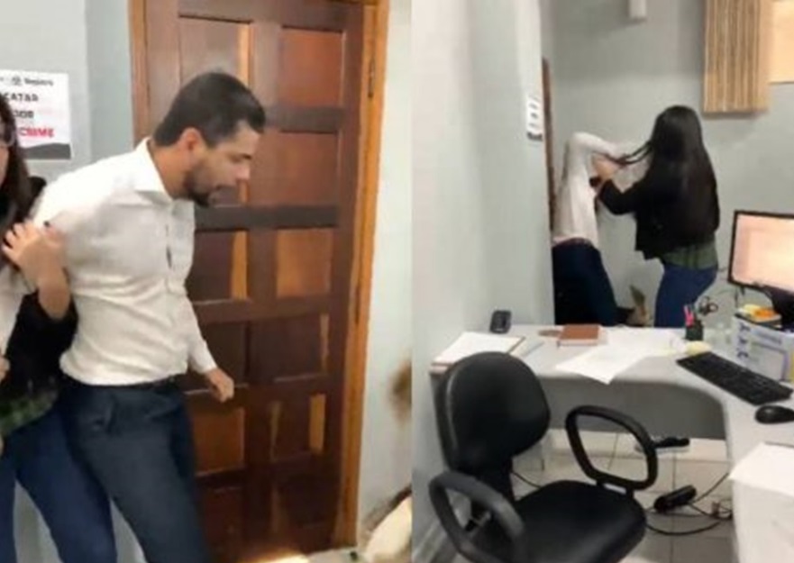 Imagem mostra vereador agredindo colega em Registro, sendo que ele teve a prisão decretada pela justiça