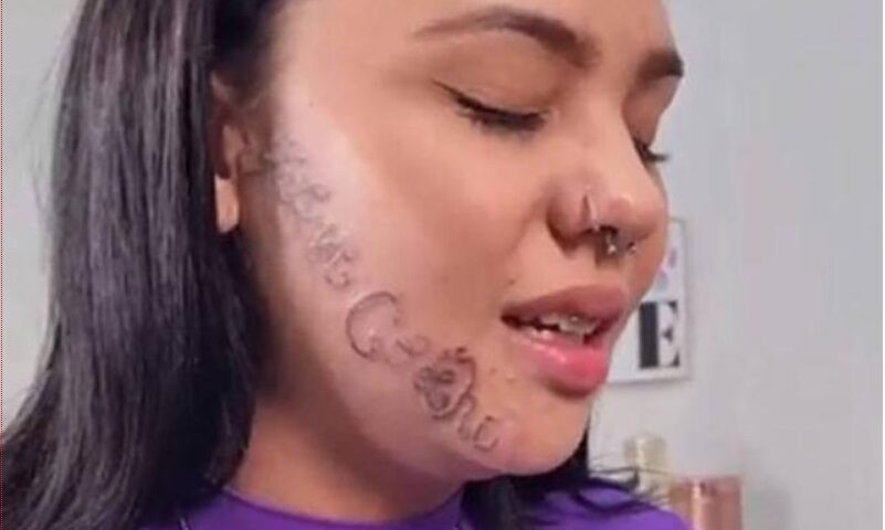 Rosto de garota tatuado pelo ex-namorado em Taubaté