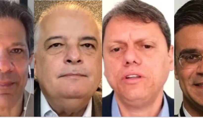 Foto dos 4 principais candidatos ao governo de SP segundo Pesquisa Datafolha em SP