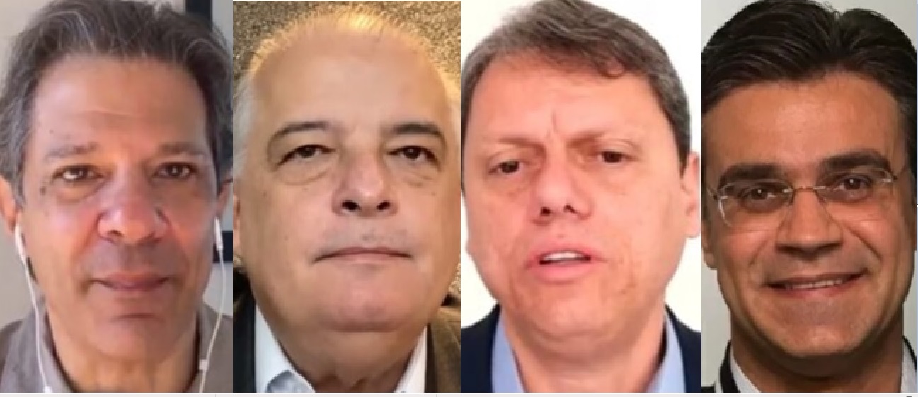 Foto dos 4 principais candidatos ao governo de SP segundo Pesquisa Datafolha em SP