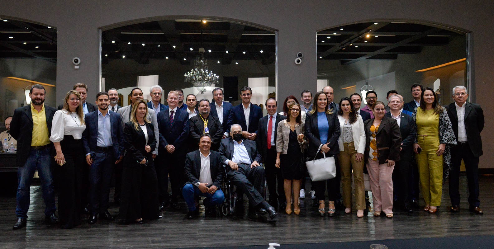 Jornalistas de emissoras de rádio presentes em entrevista com o Governador Rodrigo garcia