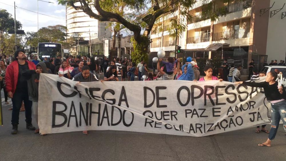 moradores do banhado protesto sjc