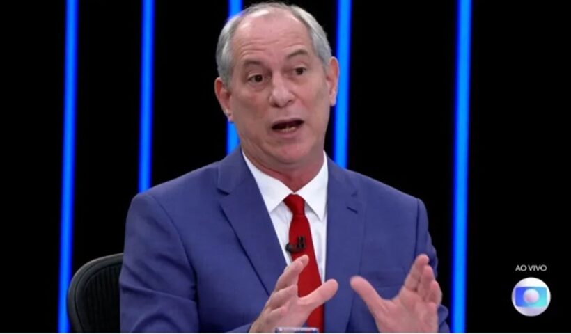 Ciro Gomes sendo entrevistado no JN. G1 analisou o que á fato ou fake em sua entevista