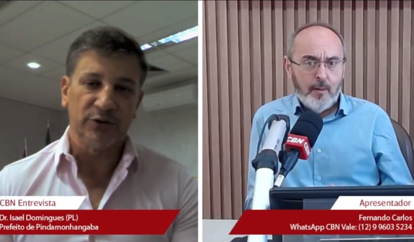 Prefeito de Pinda é entrevistado por Fernando Carlos na rádio CBN Vale, onde falou sobre o recorde de exportações