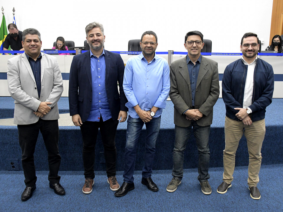 Vereadores da mesa diretora eleitos junto com Roberto do Eleven que foi eleito próximo presidente da Câmara de São José dos Campos