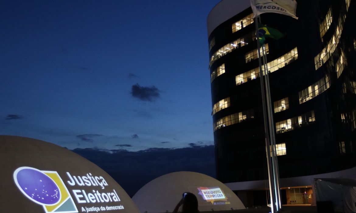 Fachada do TSE para lembrar quq TSE confirma tempo dos candidatos à Presidência no horário eleitoral