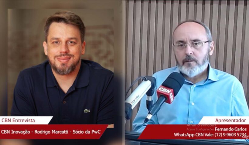 Rodrigo Marcatti, da PwC e Fernando Carlos da CBN Vale. Executivo falou sobre startups