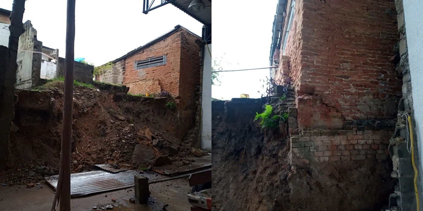 Muro desmoronou taubaté - defesa civil