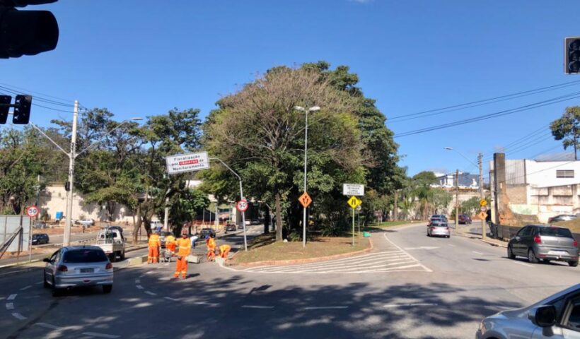 Foto do trecho entre Rua Abolição e Av, Nelson D'Ávilla, em SJC, que será liberada nesta segunda (12/09) para o transporte público