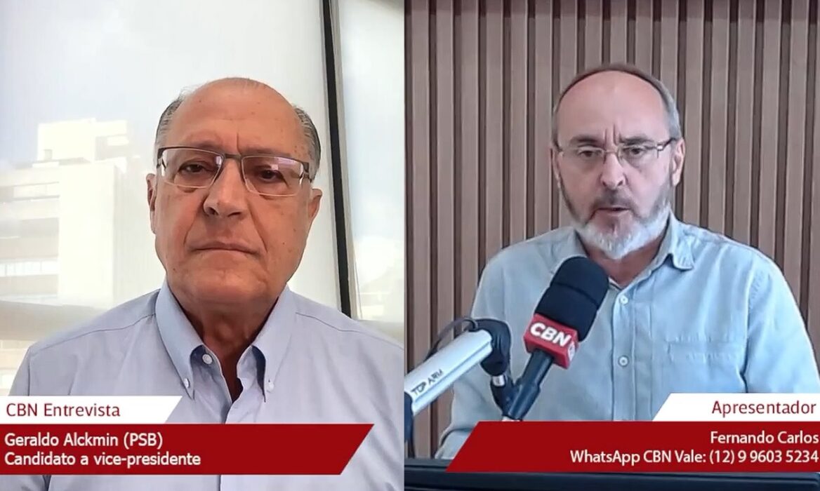 Geraldo Alckmin sendo entrevistado por Geraldo Alckmin. Chapa Lula-Alckmin