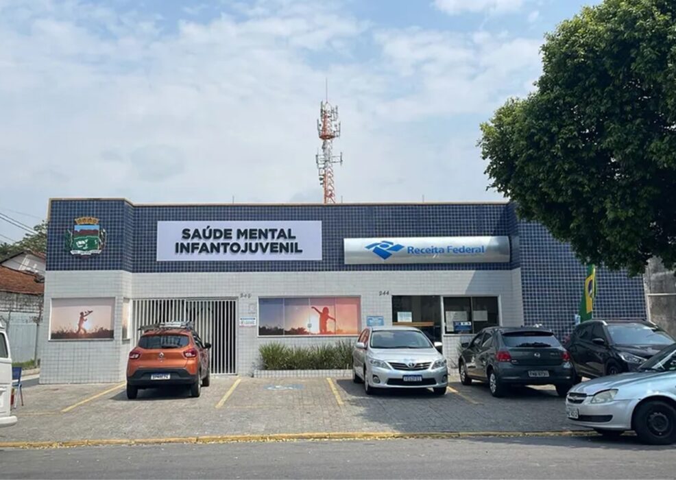 Fachada do Centro de Saúde Mental Infantojuvenil de Pinda