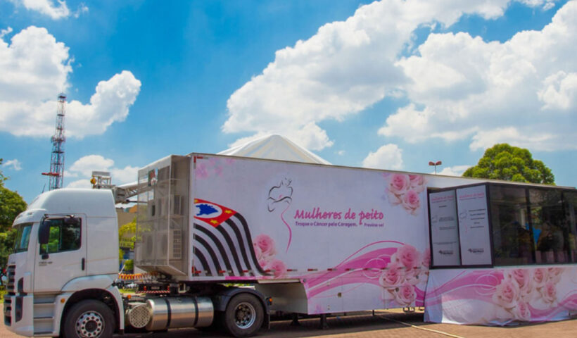 Carreta da Mamografia que estará a partir desta terça-feira (20) em Aparecida