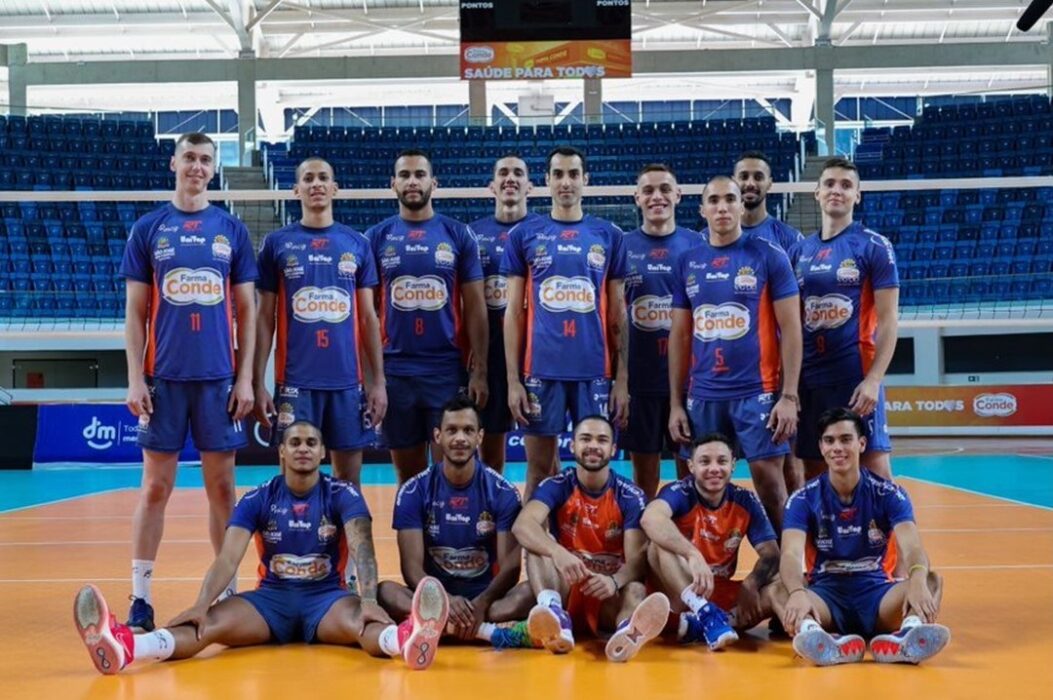 Jogadores do Vôlei São José. Equipe do Vôlei São José estreia neste sábado estreia