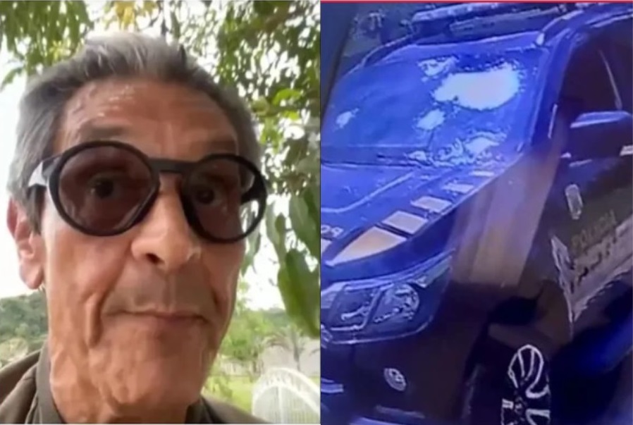 Roberto Jefferson e viatura da PF