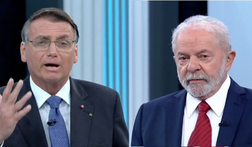 Bolsonaro e Lula no último debate antes das eleições de domingo