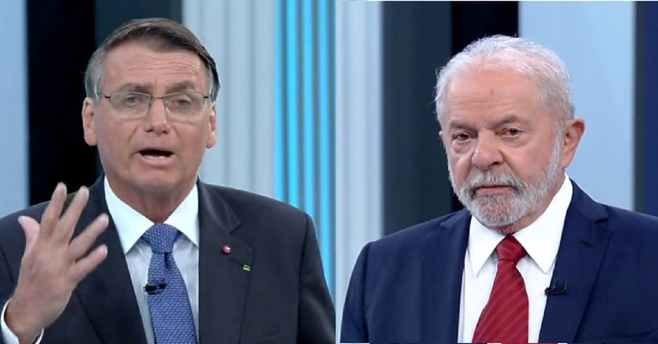 Bolsonaro e Lula no último debate antes das eleições de domingo