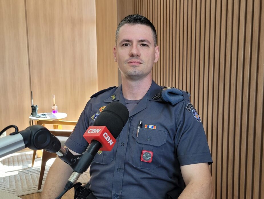 Cap. Euler Guimarães da PM de SJC, falando sobre entrega voluntária de armas