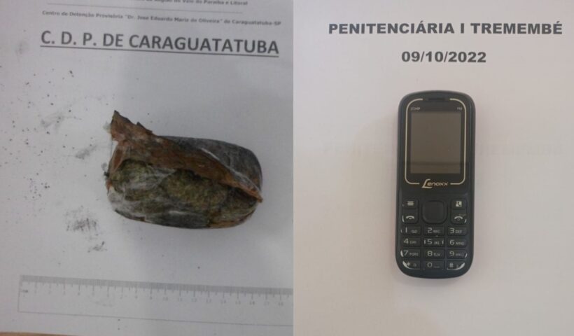 apreensão de droga e celular região