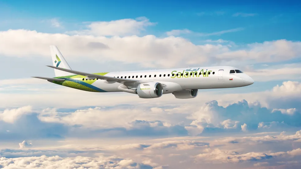 Avião da empresa SalamAir Embraer
