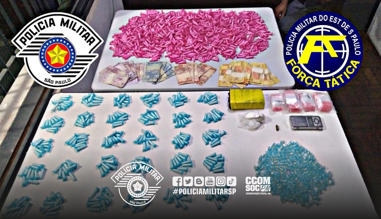 Mais de mil porções de drogas apreendidas