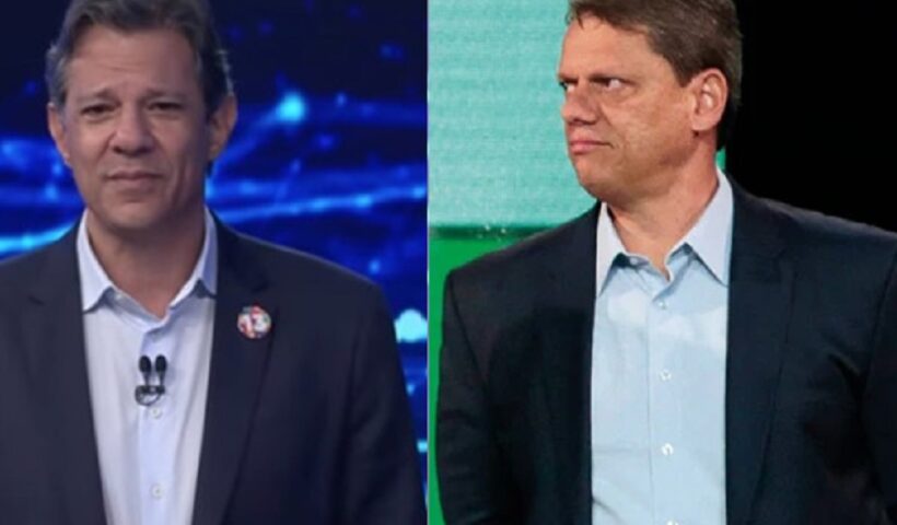 Candidatos ao governo de sp. tarcísio tem 49% e Haddad, 40%