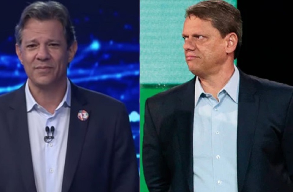 Candidatos ao governo de sp. tarcísio tem 49% e Haddad, 40%