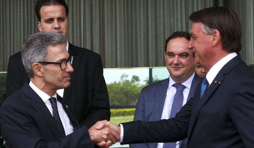 O Presidente Jair Bolsonaro recebe o Apoio do Governador de Minas Gerais Romeu Zema para o Segundo Turno. zema declara apoio a candidatura