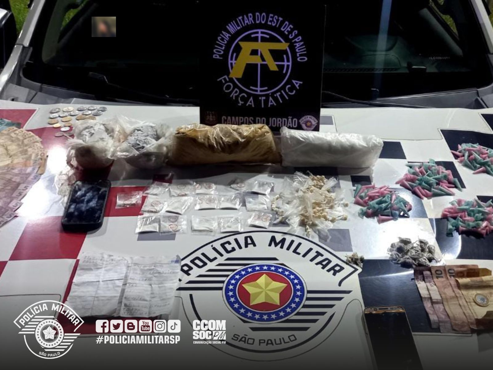 polícia militar prende homem e apreende adolescente de 14 anos em campos do jordão