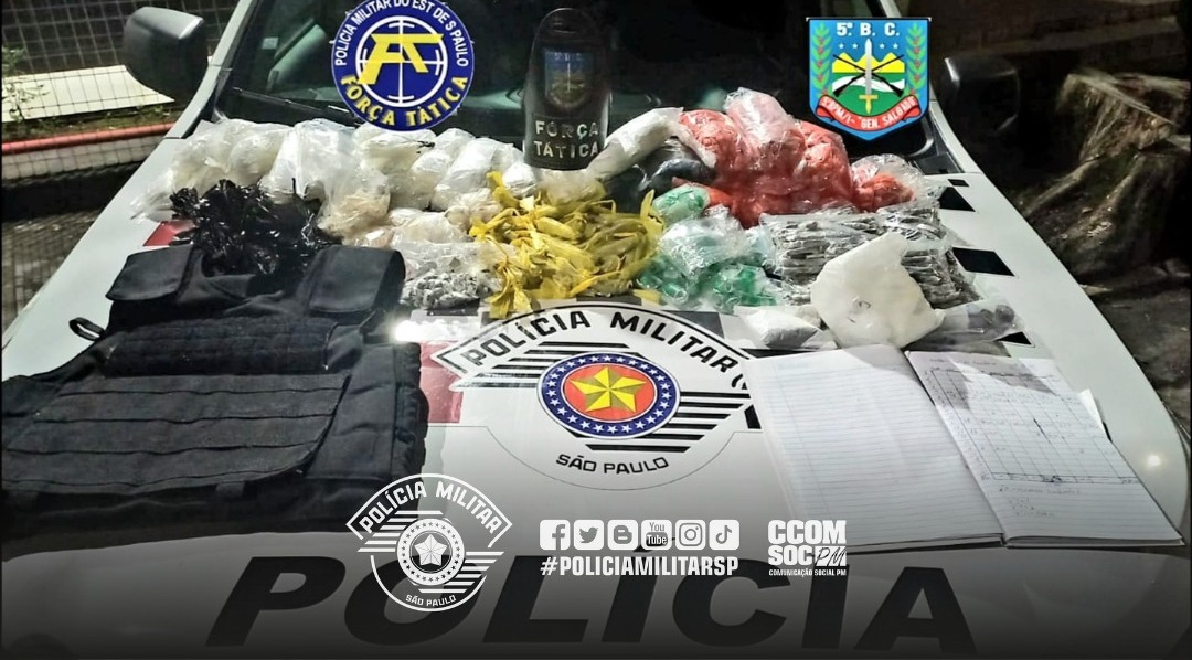 Quase três mil porções de cocaína foram apreendidos em Pindamonhangaba