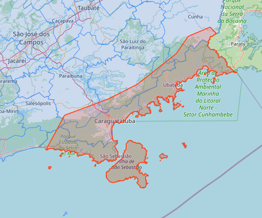 Com chuva desde início da semana, Ubatuba recebe alerta de deslizamento de terra; mapa da defesa civil mostra cidades do litoral norte em nas quais chove no momento