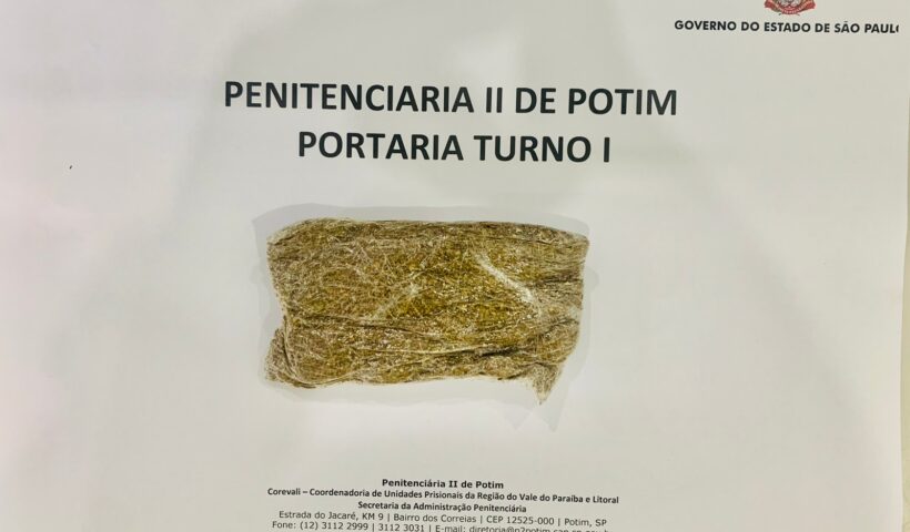 envólucro com maconha apreendido em peça íntima de visita de preso