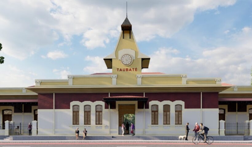imagem de como deve ficar o restauro da Estação Ferroviária de Taubaté