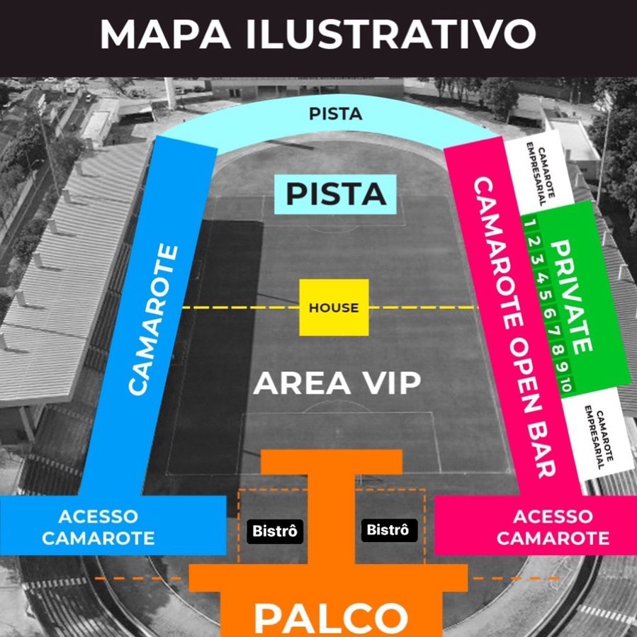 Mapa ilustrativo do Bloco do Pimenta, que será realizado no dia 11 de fevereiro no Martins Pereira, casa do São José EC