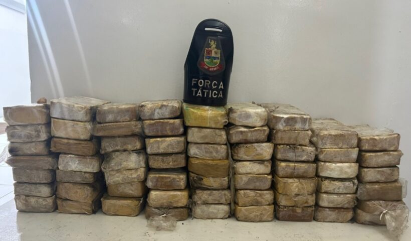 Cruzeiro: Força Tática da PM apreende 61 tijolos de cocaína em Pátio de veículos