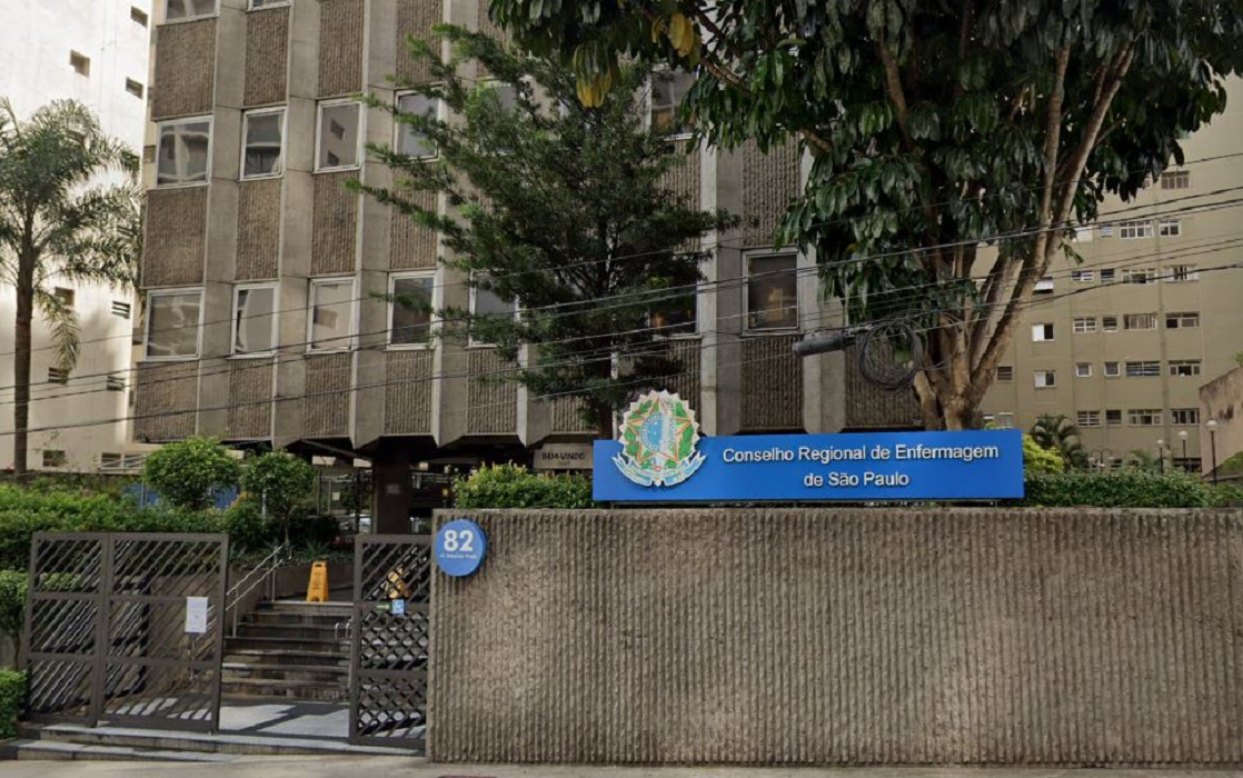 fachada do conselho regional de enfermagem, que investiga conduta de enfermeiros que cuidaram de bebê com pé queimado em jacareí