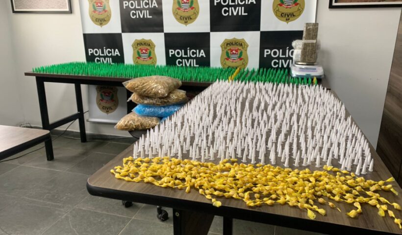 Polícia civil de Campos do Jordão apreende mais de 2.000 pinos de cocaína e 533 pedras de crack