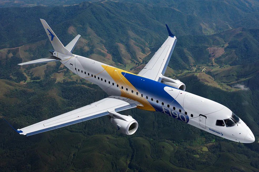E-190, avião da Embraer comprado pelo Palmeiras